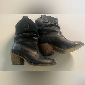 Aldo leather short cowboy boots